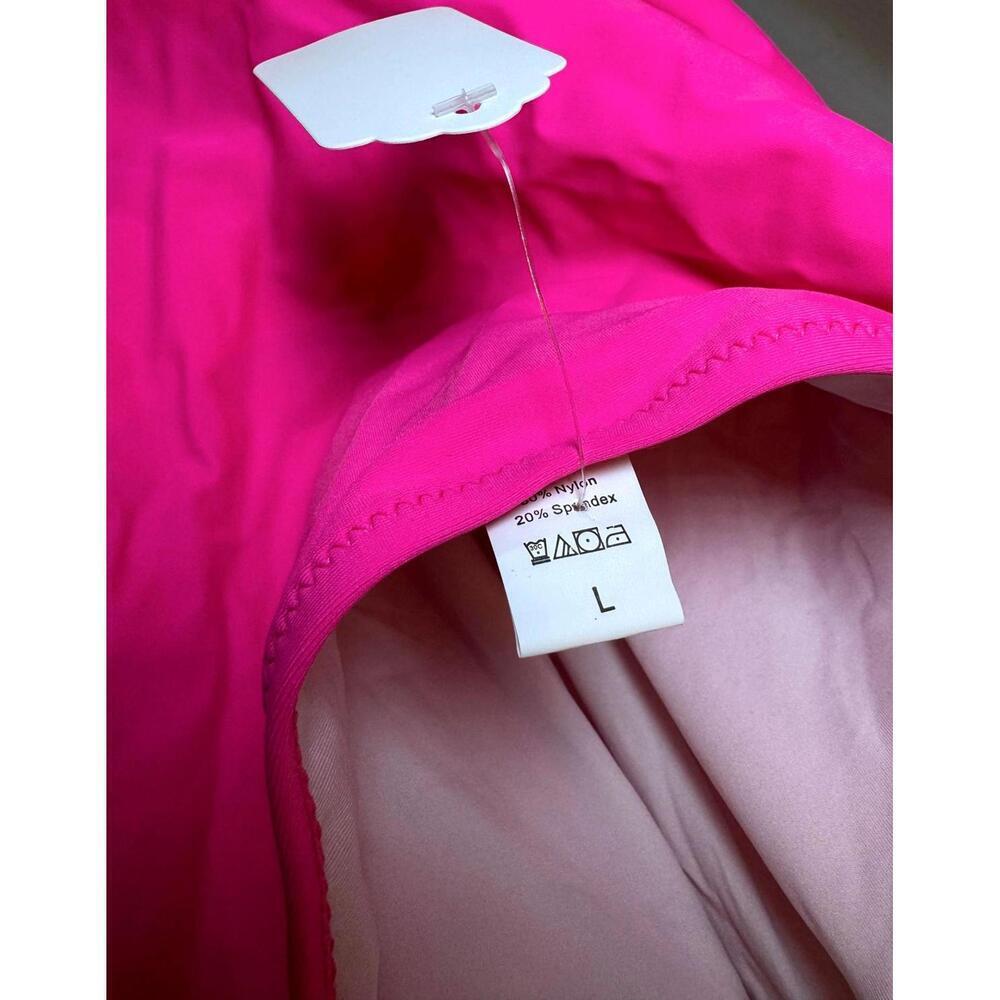 Cupshe Stylish Bright Pink One-Piece Swimsuit - Size L - Picture 3 of 3